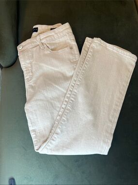 Sanctuary Denim Light Beige/Cream kick crop stretch jeans